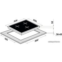 Варочная панель MAUNFELD CVCE453DBK