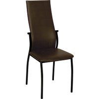 Стул Древпром Престиж ДП2-19 (черный матовый/Bengal коричневый)