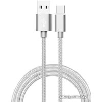 Кабель Atom USB Type-C 3.1 - Lightning (1 м, серебристый)
