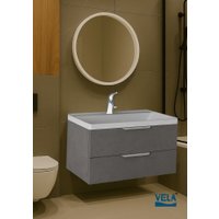  Vela Тумба под умывальник Vela Каскад 100П под Classica (бетон чикаго) TU63575
