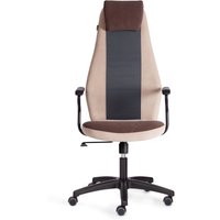 Офисное кресло TetChair Aviator (флок, ткань, коричневый/бежевый/серый 6/7/W-12)