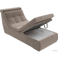 Элемент модульного дивана Лига диванов Холидей люкс 105631 (велюр, коричневый)