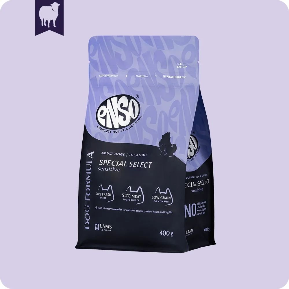 

Сухой корм для собак Enso DF Special Select ягненок томат 020/251246 400 г