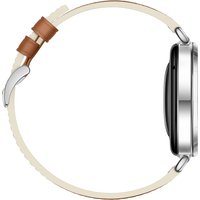 Умные часы Huawei Watch GT 6 41 мм (серебристый, с коричневым кожаным ремешком, международная версия)
