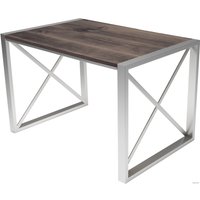 Кухонный стол Buro7 Лофт 110 (классика, дуб мореный/серебро)