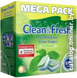 Таблетки для посудомоечной машины Clean&Fresh All in 1 (60 шт)