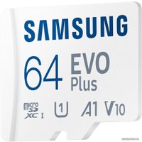 Карта памяти Samsung EVO Plus 2021 microSDXC 64GB (с адаптером)