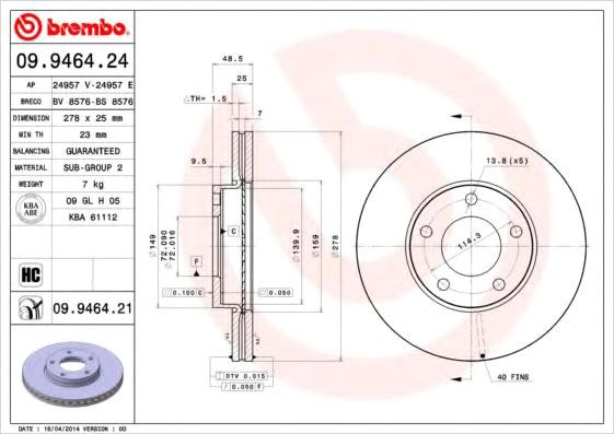 

Brembo 09946424