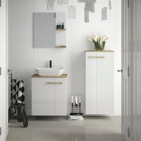  Lauter Комплект мебели для ванной Adri тумба, столешница, раковина (59 см, белый глянец)