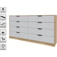 Комод Интерлиния Концепт КТ-К197 (серый/дуб золотой)