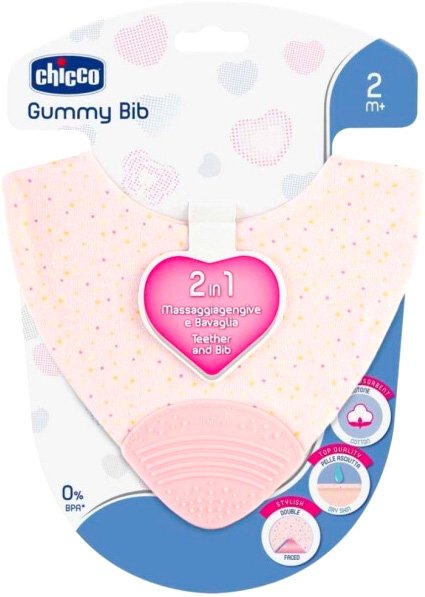 

Нагрудник детский Chicco Gummy 340624036 (розовый)