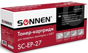 

Картридж Sonnen SC-EP-27 (аналог Canon EP-27)