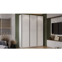 Шкаф-купе Трия Оскар Скания Т2 1800 268687 (ручка черная/белый снег/белый снег/белый матовый)