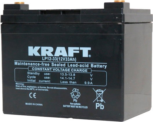 Тяговый аккумулятор KRAFT 12V-33Ah