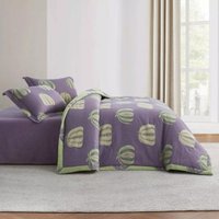 2-спальный комплект постельного белья Arya 2сп Pumpkin Dreams 8680943253422 (фиолетовый/оливковый)