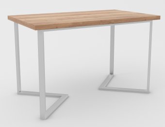 Кухонный стол Hype Mebel Дельта раздвижной 125x75 (белый/дуб галифакс натуральный)