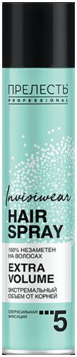 Лак Прелесть Professional Invisiwear Экстремальный объем ССФ 300 мл