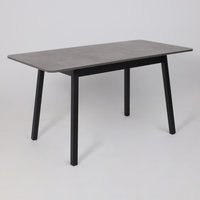 Кухонный стол Мамадома Tirk radial-110 раздвижной 110-142х70 (дымчатая керамика/черный)