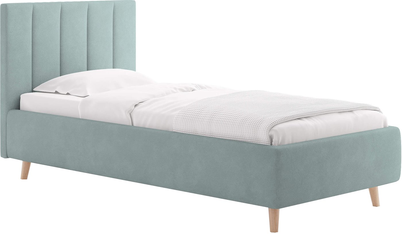 Кровать Сонум Alma 90x200 (замша мятный)