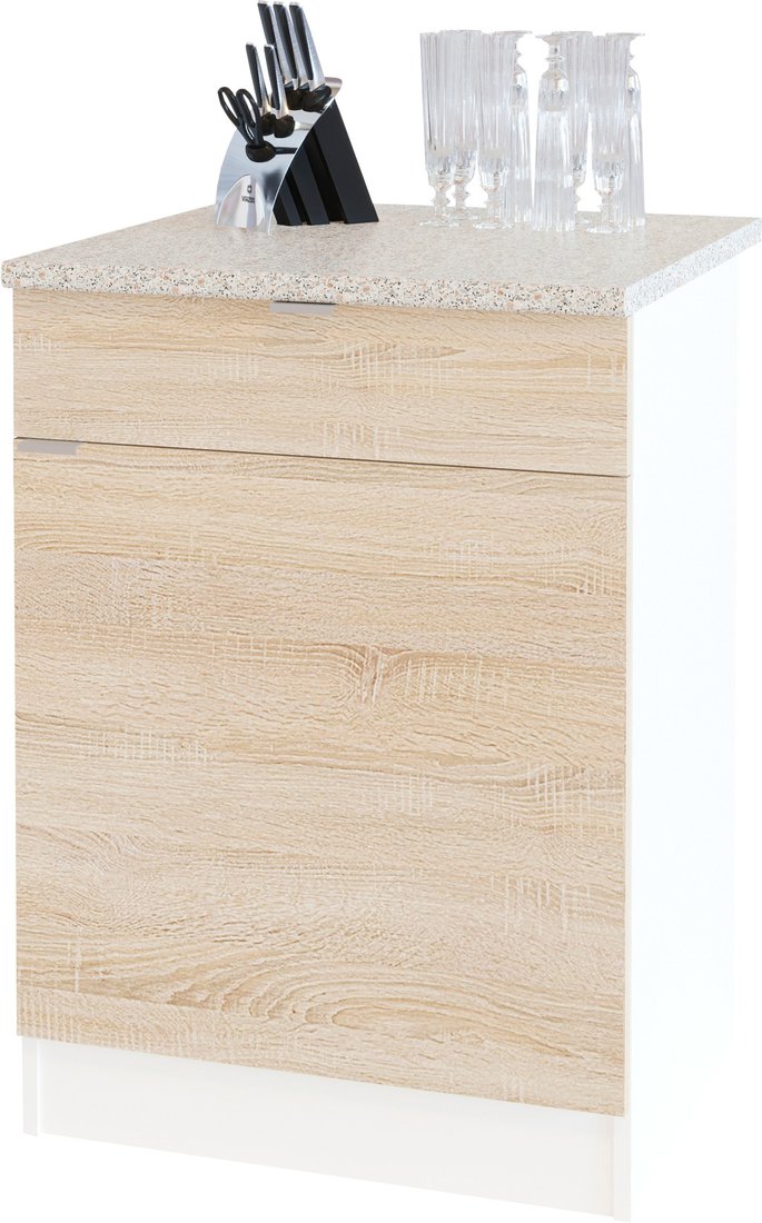 

Шкаф напольный Сокол ТК-06.1 (белый/дуб сонома)