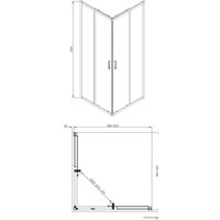 Душевой уголок Adema Glass Vierkant 80х80 (прозрачное стекло)