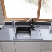 Кухонная мойка GranFest GF-Q650L (черный)