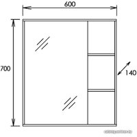  Onika Шкаф с зеркалом Тимбер 60.00У 206070