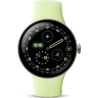 Умные часы Google Pixel Watch 4 41 мм (глянцевый золотистый/лемонграсс, спортивный силиконовый ремешок)