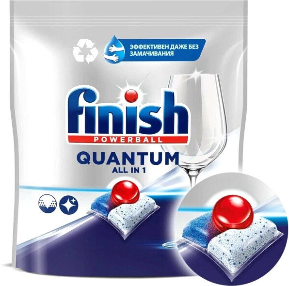 

Таблетки для посудомоечной машины Finish Powerball Quantum All in 1 (90 шт)