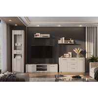 Шкаф-пенал NN мебель МС Калипсо К со стеклом (меланж) в Мозыре