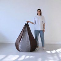 Кресло-мешок Mio Tesoro Груша Kombo XXL GF-130x85-SHS (шоколад/серебристый)