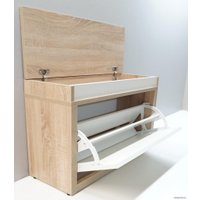 Тумба для обуви Анрат Элана 1к.80 белый+дуб сонома