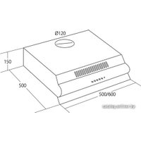 Кухонная вытяжка Akpo P3060 WK-7 (нержавеющая сталь)