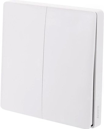 Aqara Wall Light Switch ZigBee (двухклавишный, разрыв фазовой линии)