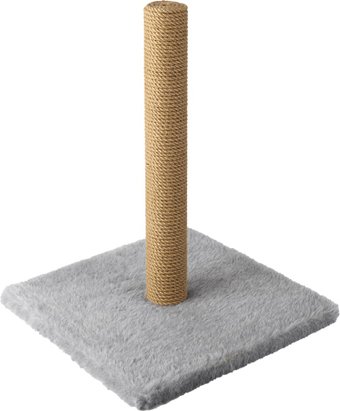 Когтеточка Leader Toys Столбик с квадратной платформой с кошачьей мятой МТ14023 (серый)