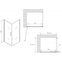 Душевой уголок Abber AG04100M-S100M