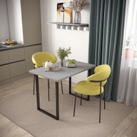 Кухонный стол Mio Tesoro Tako 92x50 (серый/черный)