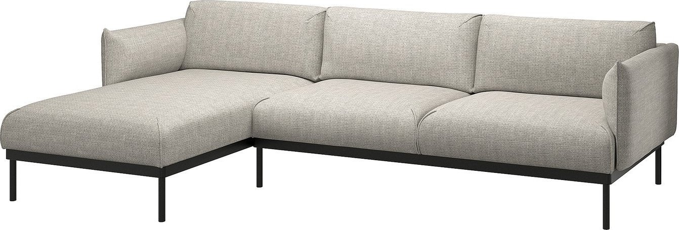 Угловой диван Ikea Applaryd Lejde светло-серый s09418051
