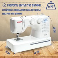 Электромеханическая швейная машина Janete 987P (белый)