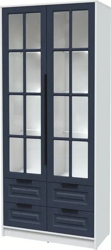 

Шкаф-витрина Интерлиния Концепт КТ-ШВ2 с подсветкой Деко (белый платинум/дуб королевский)