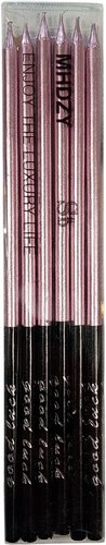 Набор свечей для торта S.G. Home SG-CC-6GL (6шт, розовый/черный)
