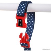 Ошейник Doog Stella XS 14-25 см (синий в белый горох)