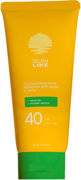 

Молочко солнцезащитное Sun Like Для лица и тела SPF40 (150мл)