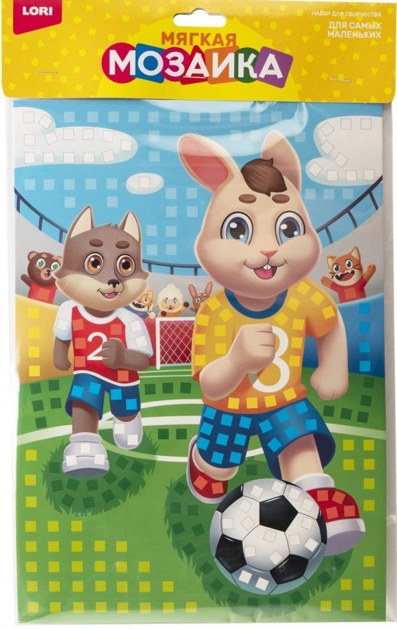 

Набор для создания поделок/игрушек Lori Мягкая мозаика из ЭВА Футболисты Кэ-022