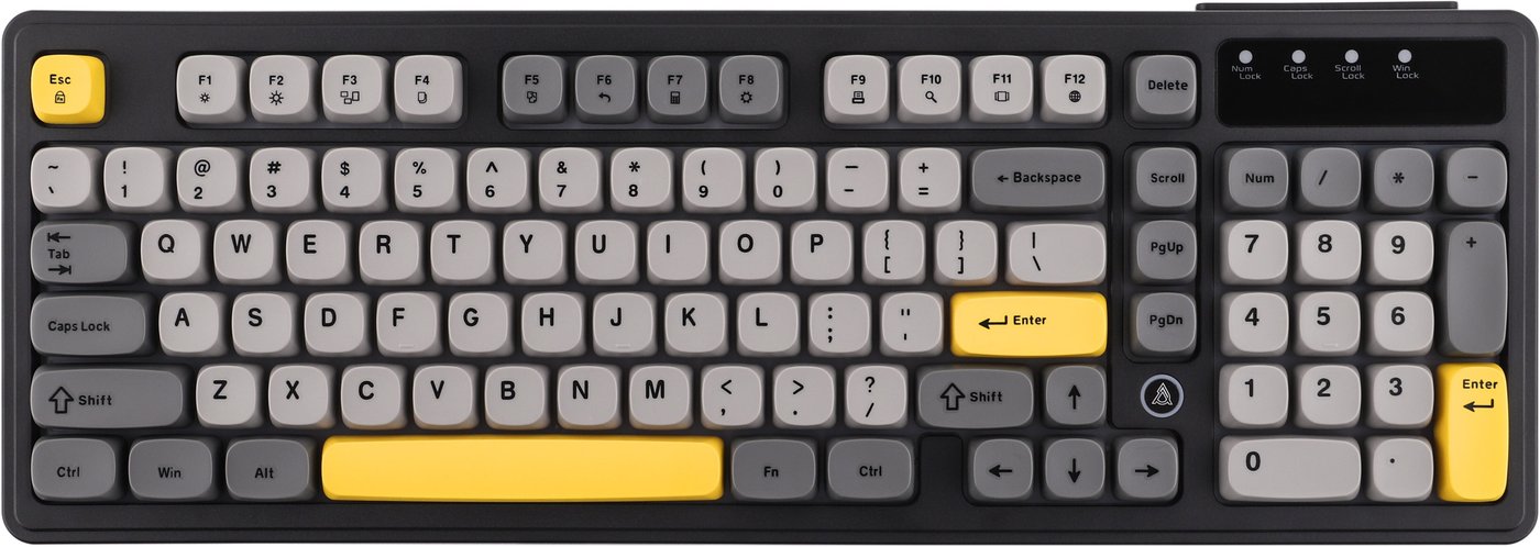 

Клавиатура Ajazz AF98 Wired (черный/серый/желтый)