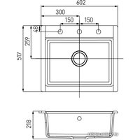Кухонная мойка Акватон Делия 60 (шампань)