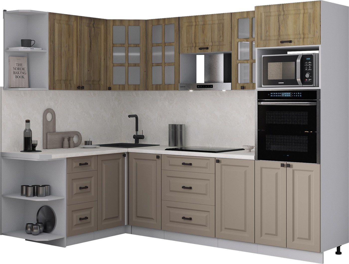 

Готовая кухня Интерлиния Мила Деко 1.68x2.6 LV (луна/дуб вотан/опал светлый)