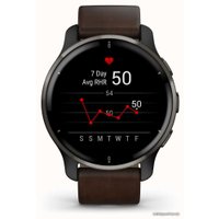 Умные часы Garmin Venu 2 Plus (черный/коричневый)
