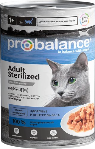 Консервированный корм для кошек Probalance Adult Sterilized 415 г