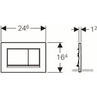 Панель смыва Geberit Sigma 30 115.883.KM.1 (черный/хром глянцевый)